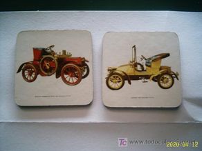 Coleccionismo de cervezas: 2 POSAVASOS DISTINTOS. TEMÁTICA COCHES ANTIGUOS.